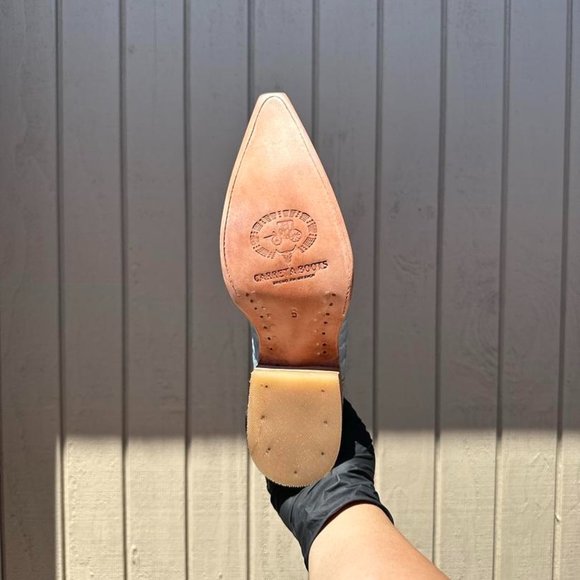 #10 Light Blue Crocodile Tail Boot with Details, Model A0408 - Picture 3 of 5